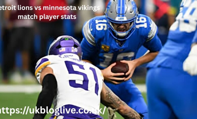 detroit lions vs minnesota vikings match player stats